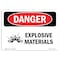 Signmission OSHA Sign, 10" Height, 14" Width, Rigid Plastic, Explosive Materials, Landscape, 1014-L-1210 OS-DS-P-1014-L-1210 - alternate 1